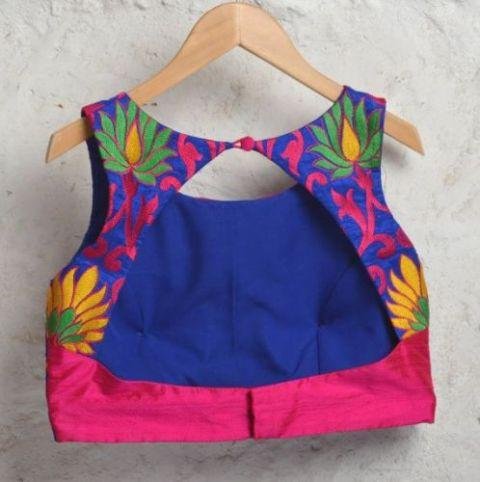 Sleeveless-Floral-Blouse-Design