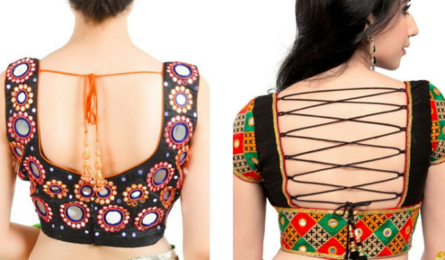 Multicolored-mirror-work-blouse-designs