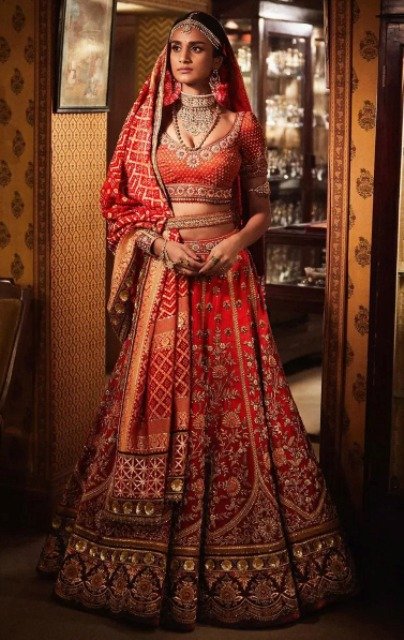 Shine-Red-Bridal-Lehenga-for-Girls