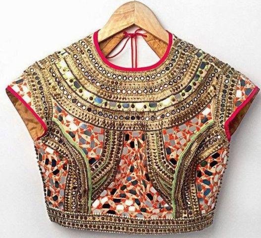 Designer-mirror-work-blouse