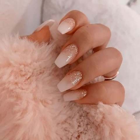 Glitter-Short-Coffin-Nails