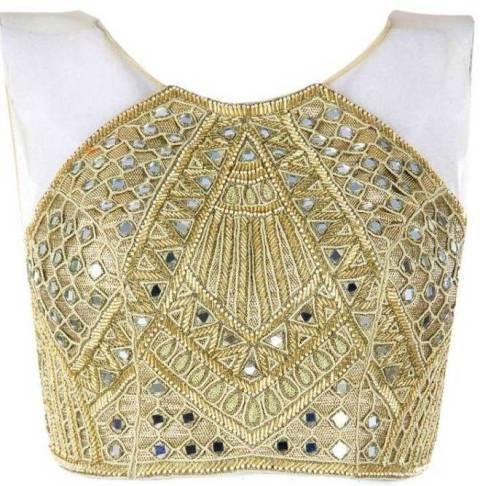 Halter-neck-blouse-design-with-mirror-work