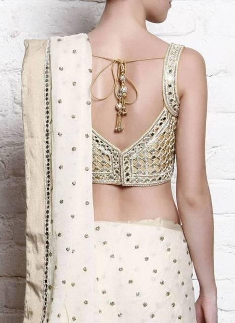 Mirror-work-blouse-design-with-cured-shoulder-straps