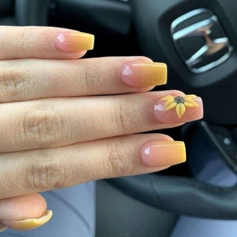 Stunning-Yellow-Short-Coffin-Nails