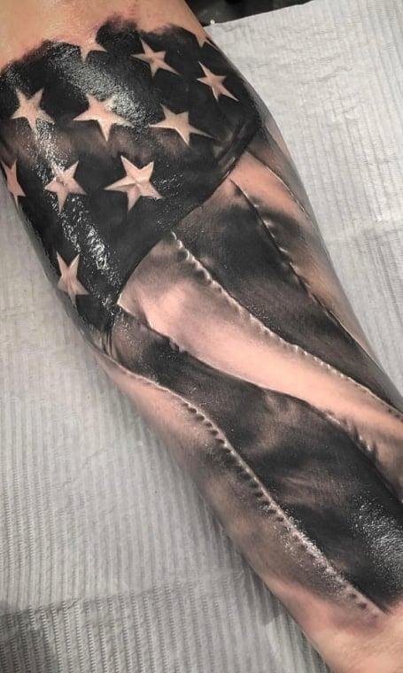 Beautiful-American-Flag-Forearm-Tattoo