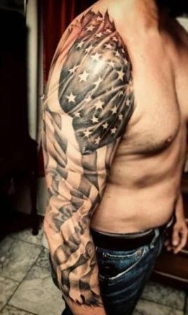 Half-Sleeve-American-Flag-Forearm-Tattoo