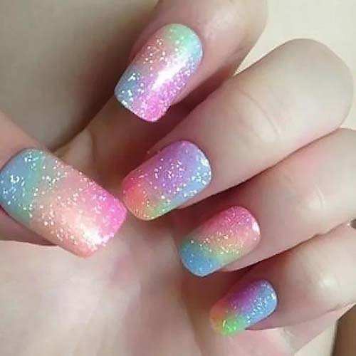 Rainbow-Glitter-Gradient-Nail-Design