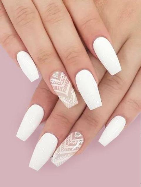 White-Coffin-Nails-Designs