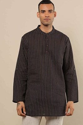 Long Shirt Kurta with Roll up Sleeves