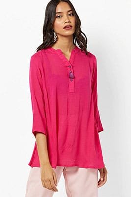 Open Collar Shirt Kurta