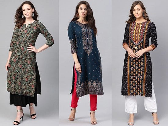 Printed Kurti Designs Women Stylish Look