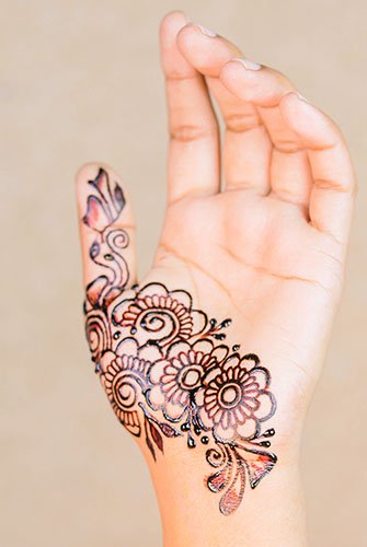 Simple Thumb Henna Design