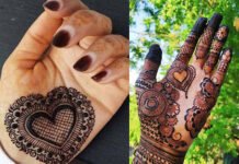 Thumb Mehndi Design With Hearts