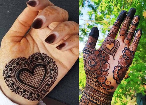 Thumb Mehndi Design With Hearts