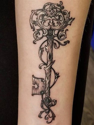 skeleton key tattoo designs